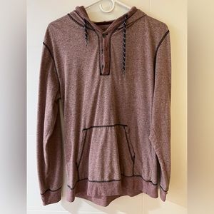 Red lightweight hoodie sweatshirt